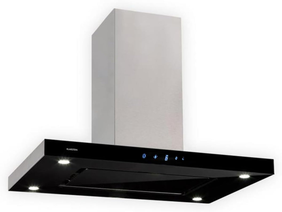 KLARSTEIN Hotte aspirante, 3 niveaux, éclairage LED, acier inoxydable, 65 dB, 3 niveaux de puissance, 230W, 642 m3/h, réglable