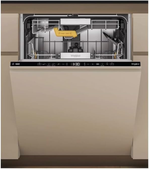 Lave-vaisselle Whirlpool W8IHT40T, acier inoxydable, pliable, 820 × 598 × 555 mm, 910 × 625 × 675 mm, 900 × 600 × 560 mm, 40 dB, 2660 L, 9, 5 L