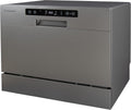 Lave-vaisselle Turbionaire TPDSAVA6CTG, verre, réglable, 55 cm, 7, 4 L, mode Éco, 6 couverts, 6 programmes, lavage 360°, Gris, sécurité enfants