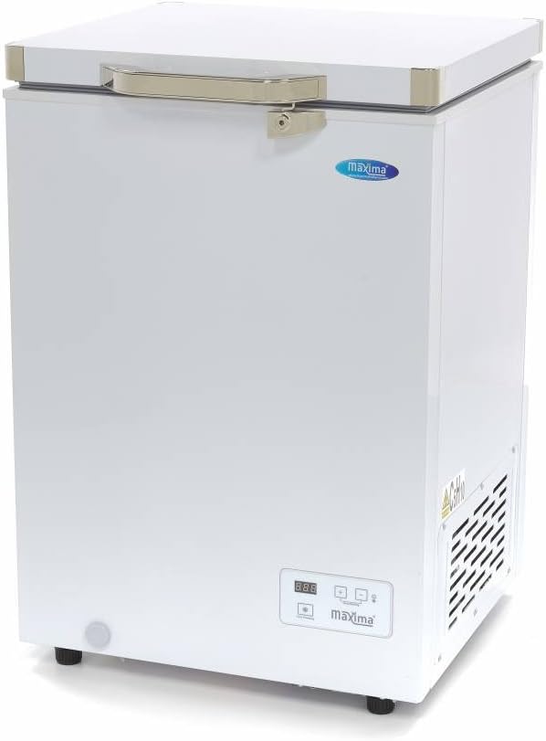 Maxima Congélateur, 93L, éclairage LED, 24 °C, 3 °C, 38 °C, 2 roues, réglable, Compact