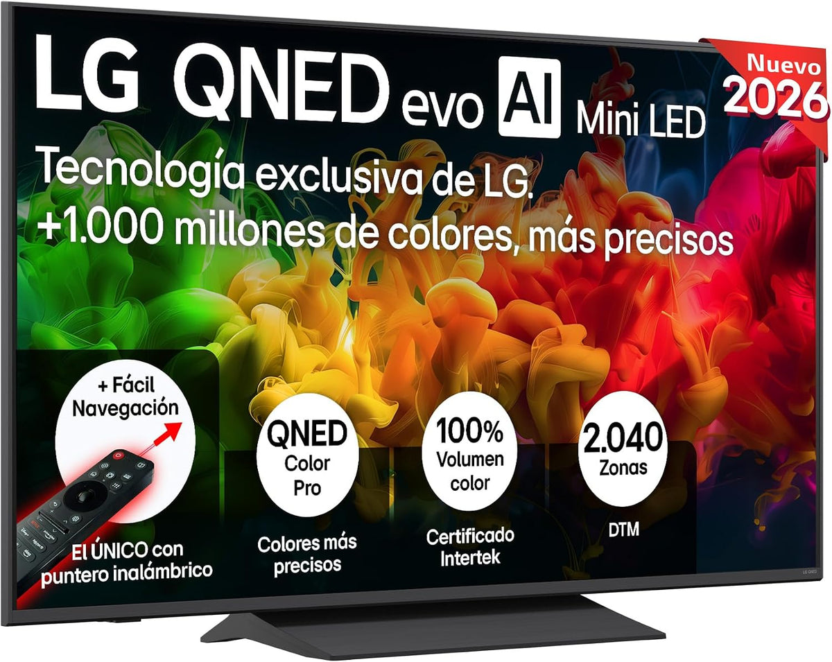 LG 55QNED81B6A Téléviseur, 55 pouces, 4K UHD, 2026, 55' QNED MiniLED 4K UHD, 55QNED81B6A.AEU, TV QNED Evo