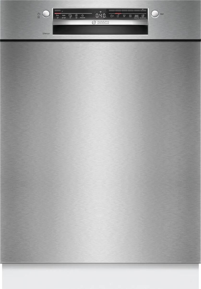 Bosch SMU2ITS09E Lave-vaisselle, 60 cm, pliable, acier inoxydable, 50°C, 70°C, 5 programmes, réglable, Panier à couverts