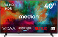 MEDION Téléviseur, 100, 3 cm, télécommande, 40 Pouces, MD 840101, Bluetooth, Wi-Fi, Full HD, HDR, VIDAA Store, Netflix, Prime Video