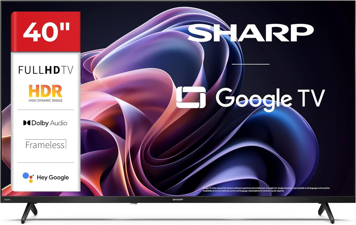 Lecteur multimédia streaming, 892 × 555 × 213 mm, 2 x USB, Sharp, 101 cm, 8 W, 37 W, 40 pouces, 40HF2265E HDR10, 60 Hz, 3 x HDMI, Wi-Fi