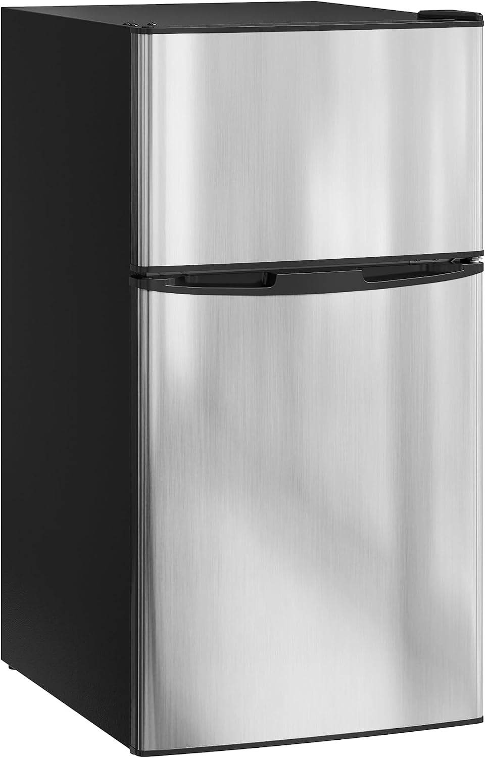 Réfrigérateur HOMCOM, réglable, 88 L, verre, 4 cm, 41 dB, 5 niveaux, 2 Portes Réversibles Noir, 18 °C