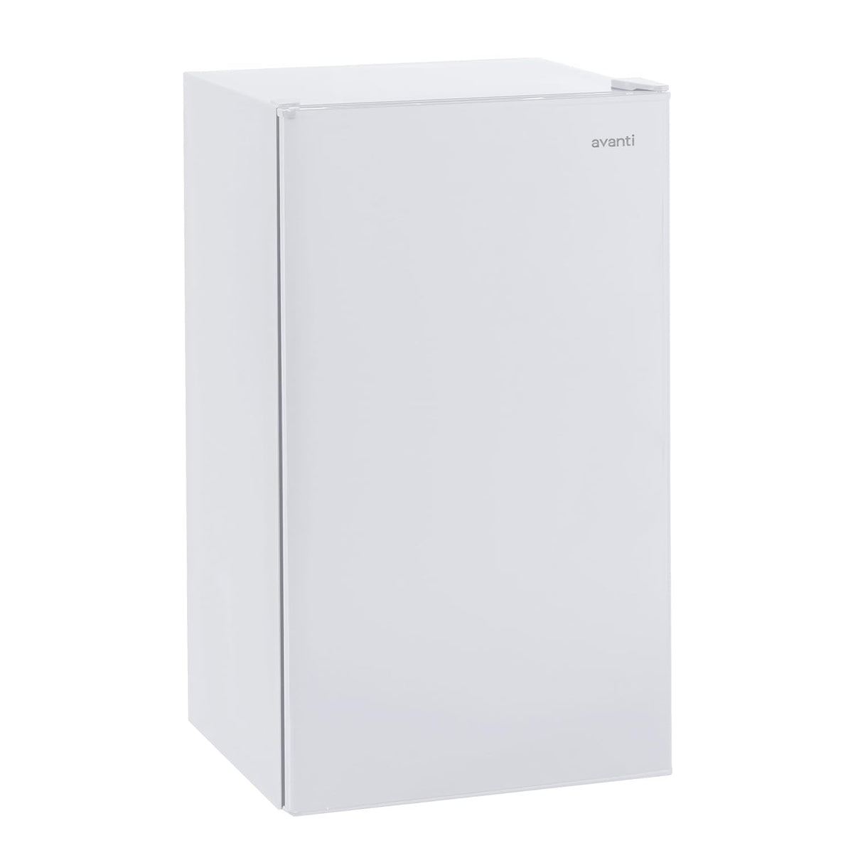 Avanti Mini-réfrigérateur 3,2 pi³ blanc, porte réversible, clayettes en verre réglables et dégivrage automatique