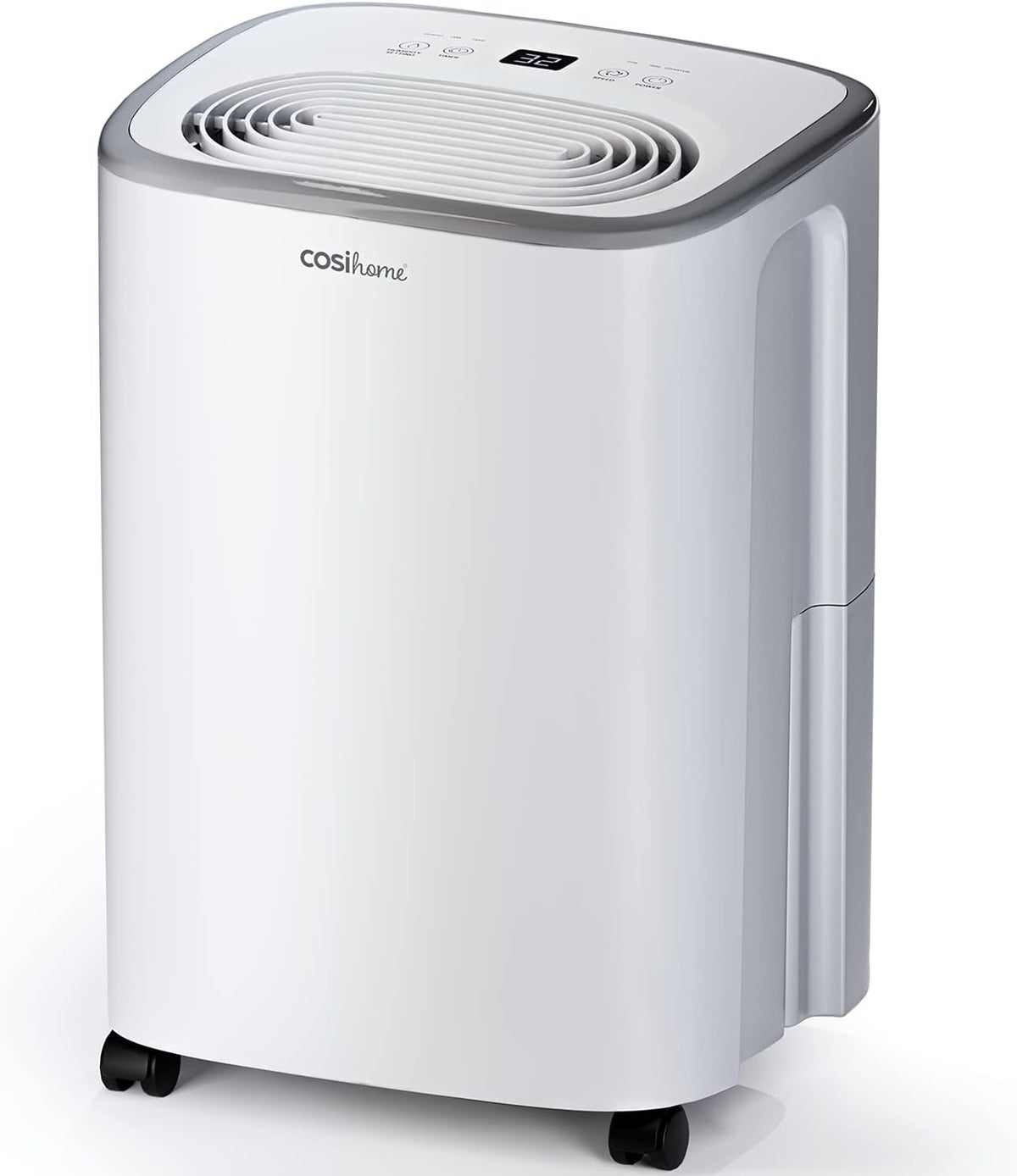 Déshumidificateur, 3 modes, éclairage LED, Mode veille, 12L, Minuterie 24h, portable, réservoir d'eau, Séchage du linge, Cosi Home