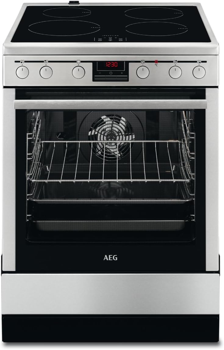 Cuisinière, 74 L, Four 20% Inox Facile à Nettoyer Porte Chariot, AEG, 10900 W, 230 V, acier inoxydable