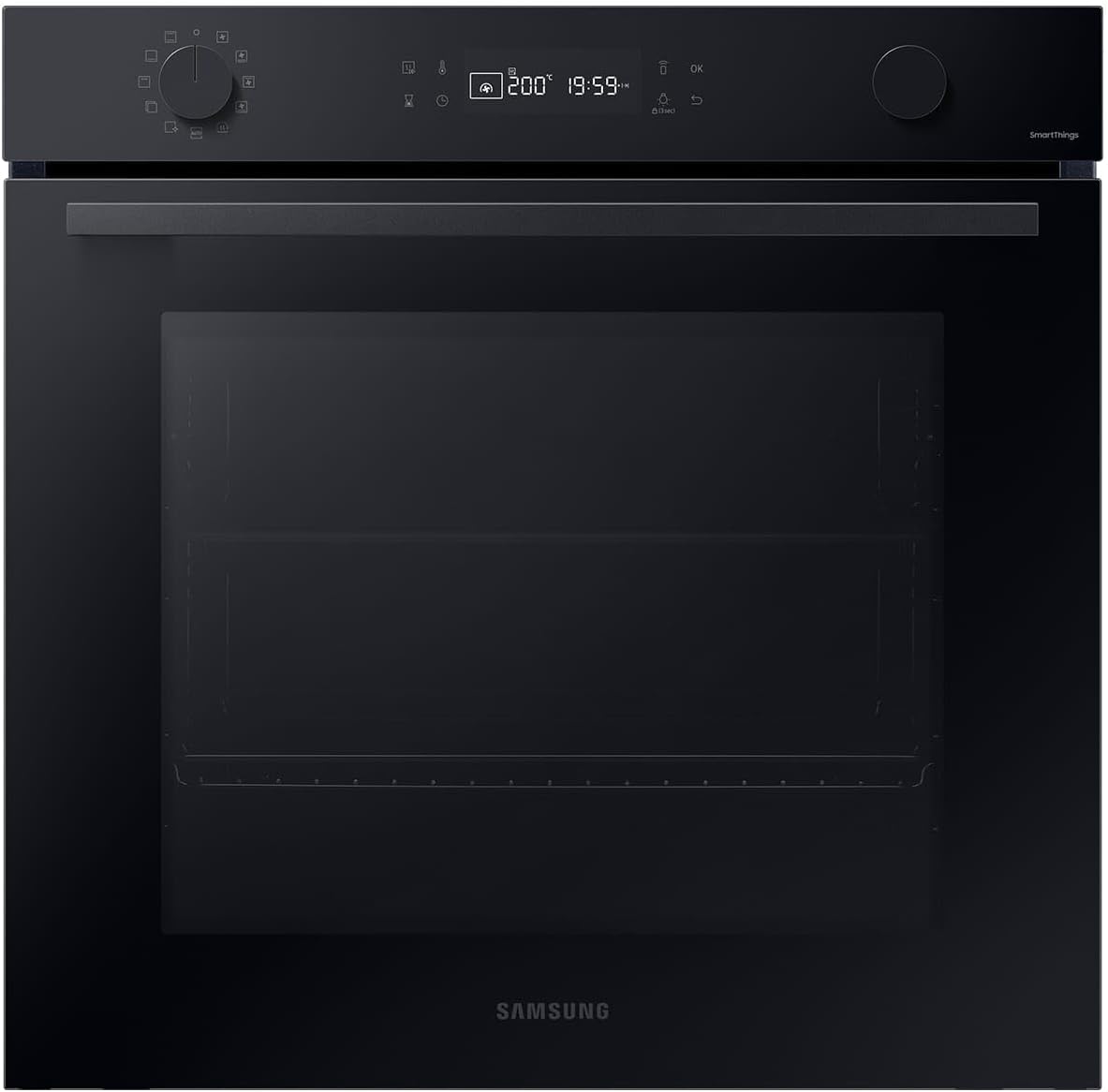 Samsung Four encastrable, 8 modes, verre, NV7B41307AK, 76l, 3 fonctions, pyrolyse, fonction vapeur, Single ventilation, Ecr