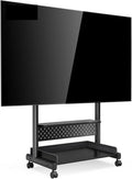 Support TV sur pied, éclairage LED, 85 Pouces, GOOPEEG, 400 × 600 mm, 100 mm, 400 mm, 85pouces, 1036mm, 1406mm, avec roulettes, portable