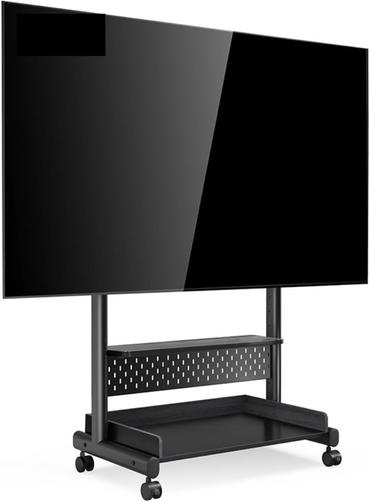 Support TV sur pied, éclairage LED, 85 Pouces, GOOPEEG, 400 × 600 mm, 100 mm, 400 mm, 85pouces, 1036mm, 1406mm, avec roulettes, portable