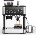 Electactic Machine à café, acier inoxydable, Noir, réservoir d'eau, fonction vapeur