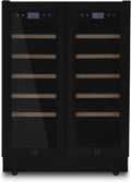 LES PETITS CHAMPS Cave à vin, éclairage LED, Design Élégant en Acier Inoxydable, CAVCEDB42, 126L, 5°C, 20°C, 42 Bouteilles, 2 Zones, 4 étagères