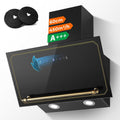 Hotte aspirante SNDOAS, 60 cm, 58 dB, 3 Vitesses, 450 m3/h, 55W, 60cm, commande tactile, filtre à charbon, A+++ Gestes&Tactile