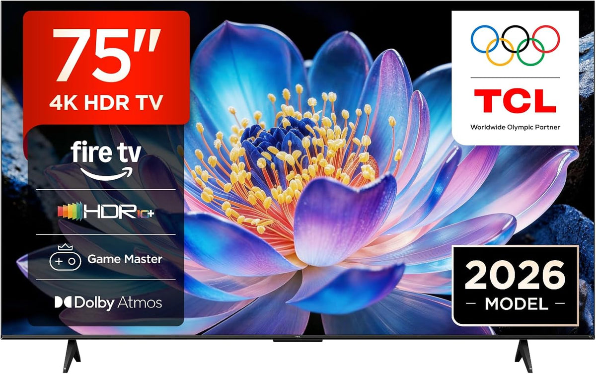 Téléviseur TCL 75V6D HDR10, 75 Pouces, 75V6D 75 Pouces 4K HDR, AirPlay 2, Dolby Atmos, Fire TV, Game Master, Motion Clarity
