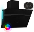 Hotte aspirante KLARSTEIN, éclairage LED 9 couleurs, 60 cm, 52 dB, 60 cm hotte murale, 600 m3/h, commande tactile, classe énergétique A