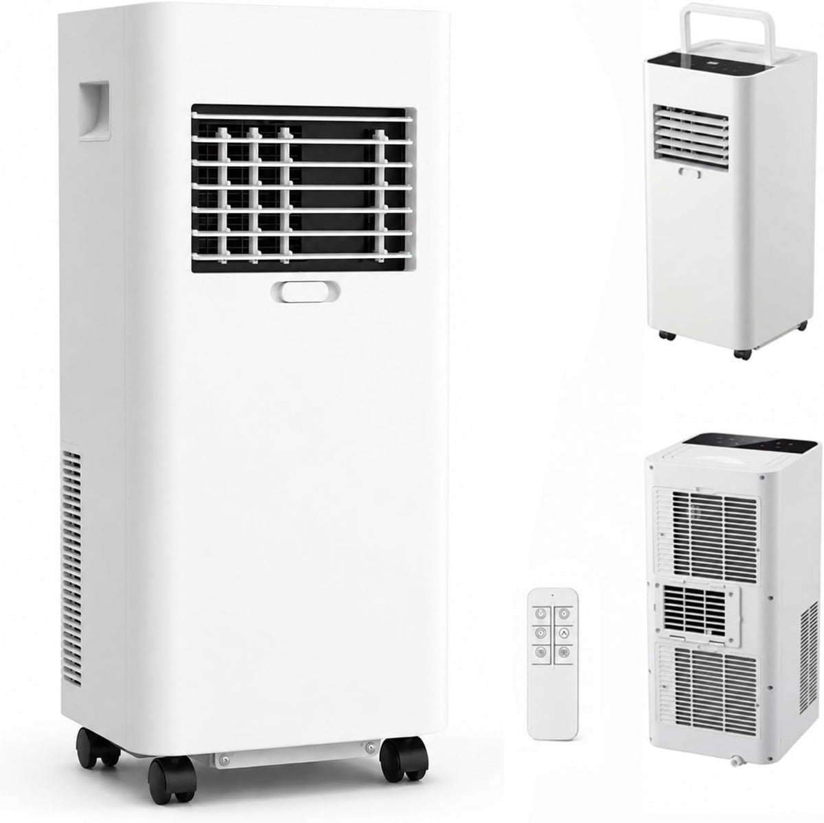 MIRRSSET Climatiseur portable, 7000 BTU, télécommande, 45 dB, Climatiseur Mobile 7000 BTU, minuterie