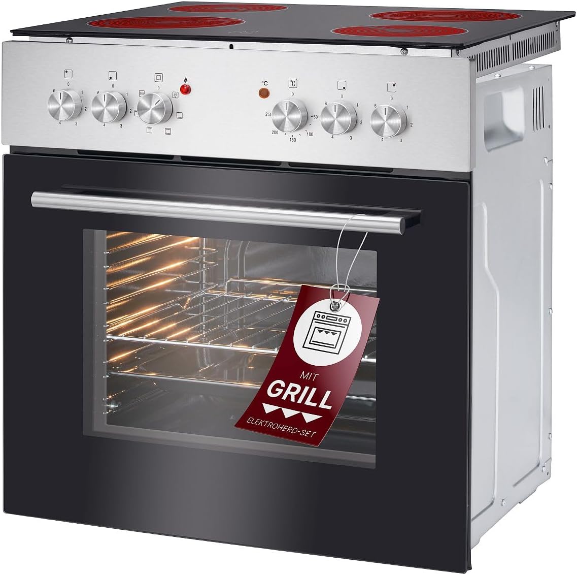 Bomann Plaque de cuisson, EHBC7935-Inox, acier inoxydable, encastrable
