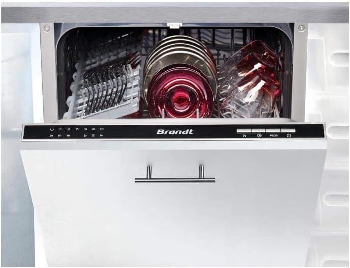 Lave-vaisselle BRANDT VS1010J L45cm, acier inoxydable, réglable, 47 dB, 10 Niveau, 10 couverts, encastrable, Moteur standard