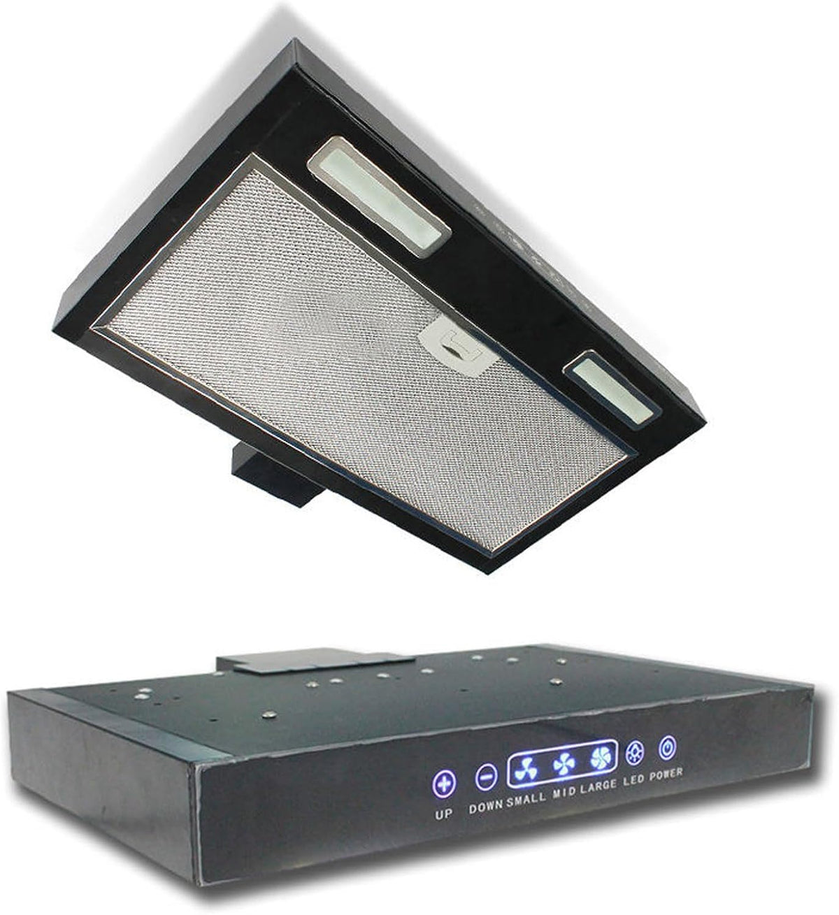Hotte aspirante OSPSHPG, acier inoxydable, éclairage LED, 20 Pouces, Pour Camping-car, 12 V, 24 V, 518 × 283 × 62 mm, 62, 5 × 30 × 9 cm, 20 W, 40 W