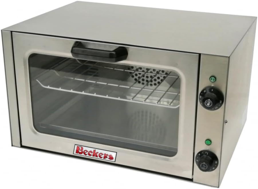 Mini four, acier inoxydable, 400 × 290 mm, Beckers, 419 × 299 mm, 405 × 255 × 300 mm, 527 × 450 × 315 mm, 600 × 540 × 400 mm, 2500 W, 230 V, 30 L