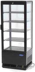 Maxima Réfrigérateur de présentation, 98 L, éclairage LED, 43 cm, 0 °C, 12 °C, réglable, Vitrine réfrigérée