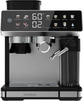 Cecotec 100g Cafetière et machines à expresso, 500 ml, 2, 6 L, 1350 W, 20 niveaux, 100g Café et 500 ml Lait, 1350W, 2, 6L, 20 Bars, Moulin Conique