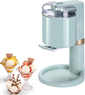 BNZCZY 2-en-1 Machine à glace italienne, Appareil à Desserts Congelés Compact pour Cuisine Maison, 18°C, Bar et Café