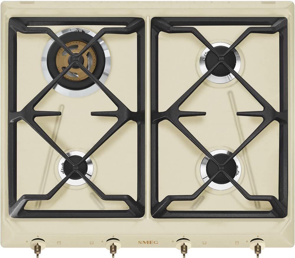 Plaque de cuisson Smeg SRV864POGH, 1 W, 240 V, 3, 30 kW, 1, 05 kW, 1, 65 kW, 7, 8 kW, 60 Hz, 4 brûleurs
