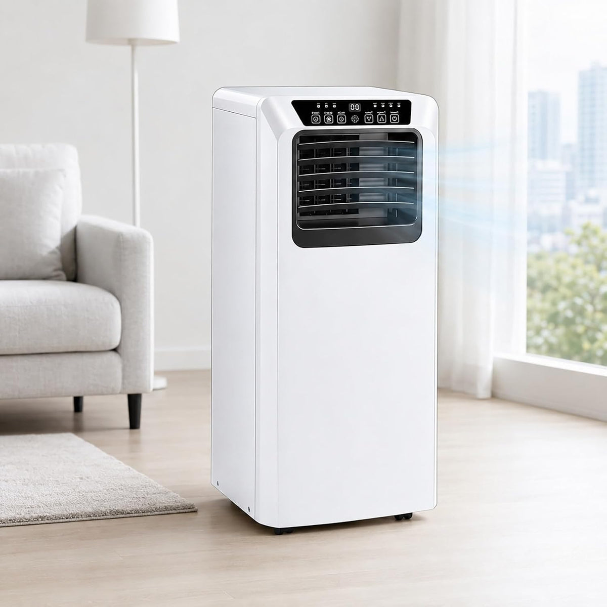 Climatiseur portable Beachtiful 3-en-1, télécommande, 9000 BTU, Idéal pour Pièces Jusqu'à 20 m2, 50 DB, Climatiseur Mobile 9000 BTU, 18 °C
