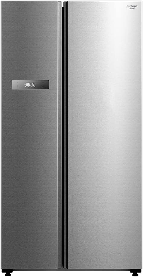 Réfrigérateur Cecotec, éclairage LED, 177, 5 cm, acier inoxydable, 91 cm, 177, 5 cm de haut et 91 cm de large, 2 portes, faible consommation