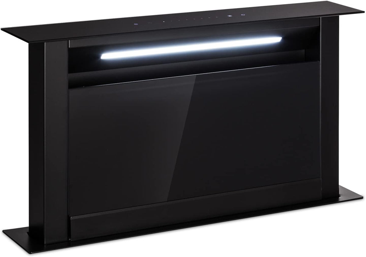 Hotte aspirante KLARSTEIN, acier inoxydable, Hotte de cuisine avec débit d'air boost de 604 m3/h, 60 cm, 8 modes, 8 niveaux, 8 vitesses, 90cm, 60cm