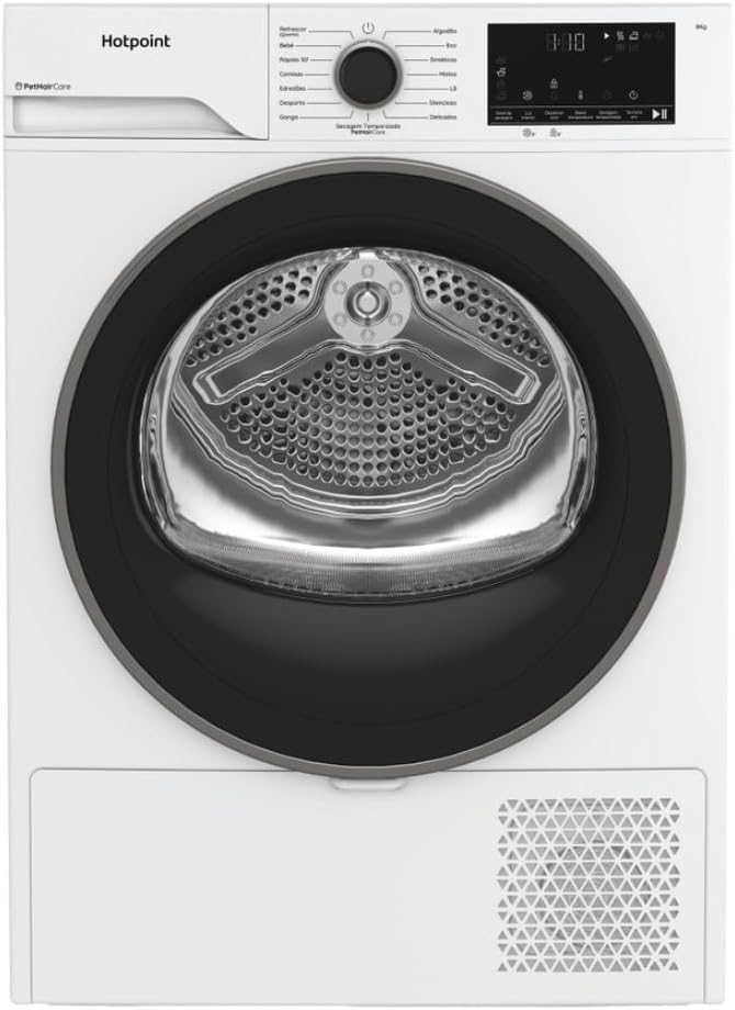 Hotpoint Sèche-linge, 8 kg, moteur Inverter, 8Kg, C HD 84M WBS PT, pompe à chaleur, réservoir d'eau