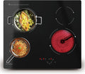 COVERCOOK Plaque de cuisson, 560 × 490 mm, réglable, acier inoxydable, 590 × 520 × 52 mm, 9 niveaux, 60cm, 6000W, 6 KW, 240V, 60Hz, 1800W, 1200W