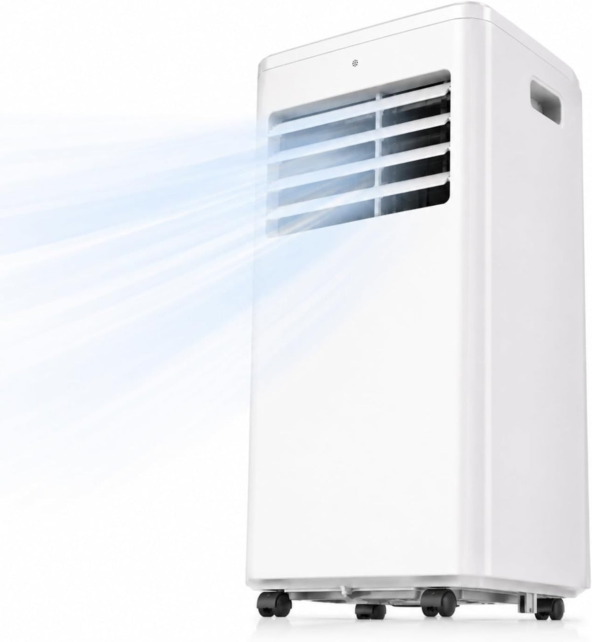 Coolblus Climatiseur portable, 12000 BTU, télécommande, 7100 BTU, 52 dB, Blanc-12000BTU, 3 en 1 24Hrs, éclairage LED, minuterie