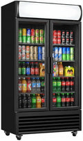 Rafraichisseur de boissons, éclairage LED, 568L, 1°C, 10°C, 2 Portes, Générique Armoire à Boissons 2 Portes Vitrées 568L, Température +1°C/+10°C