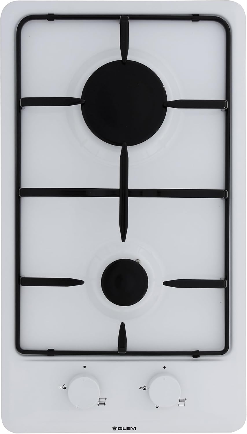 Plaque de cuisson Glem Gas GT32WH, 1000 W, 3000 W, 30 × 290 × 510 mm, 30 × 265 × 480 mm, 138 × 341 × 564 mm, 230V, 50 Hz, Blanc, Plaques