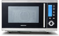 MEDION Four micro-ondes, 25 L, Four micro onde avec gril, acier inoxydable, 900 W, 1100 W, 2500 W, 33 × 35 × 23 cm, 30 cm, 20 cm