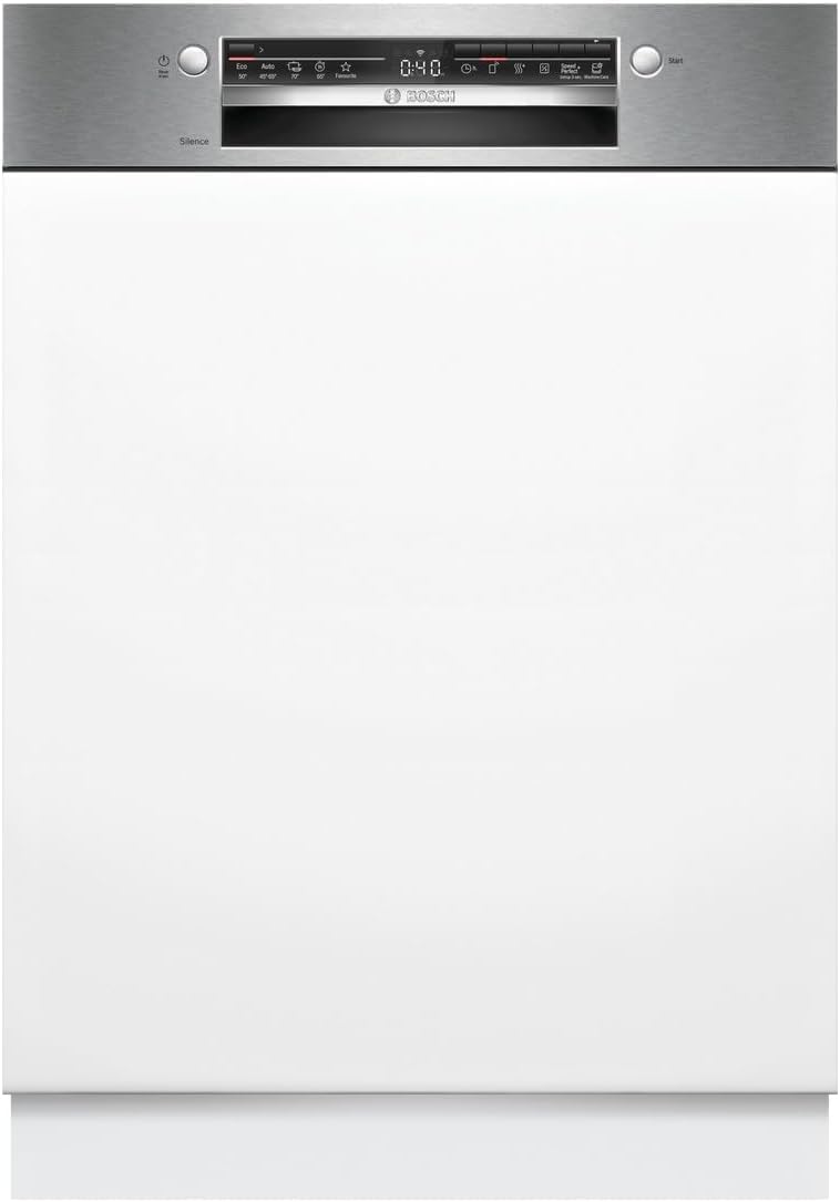 Lave-vaisselle Bosch SMI2HTS02E, 60 cm, Bandeau acier brossé, 5 programmes, Série 2, encastrable