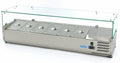 Réfrigérateur de présentation Maxima, réglable, 140 Cm, Vitrine Réfrigérée Apparente 140 Cm Pour 6 Bacs 1/3 Gn, Pizzas Et Salades