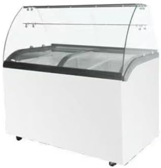 Iceshop Congélateur, 273L, acier inoxydable, 18°C, 6 Bacs à Glace, verre