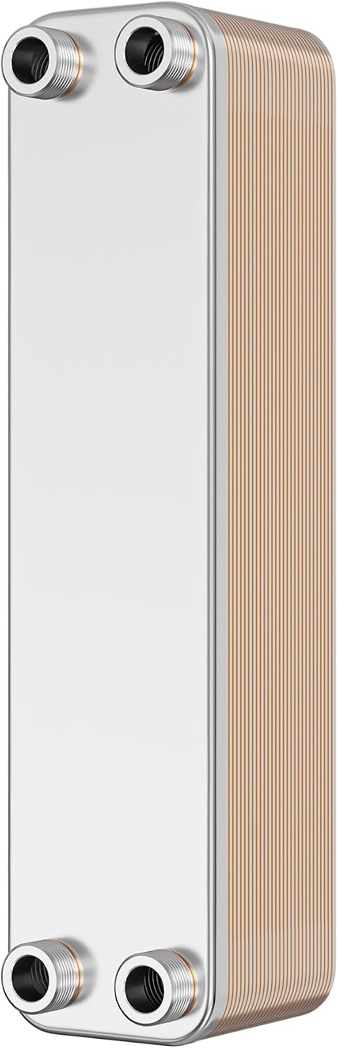 Échangeur de chaleur, 529 × 124 × 862 mm, pour Eau Solaire, acier inoxydable, WilTec, 3, 33 l, 3, 33 l par passe, 330 kW, max. 330 kW