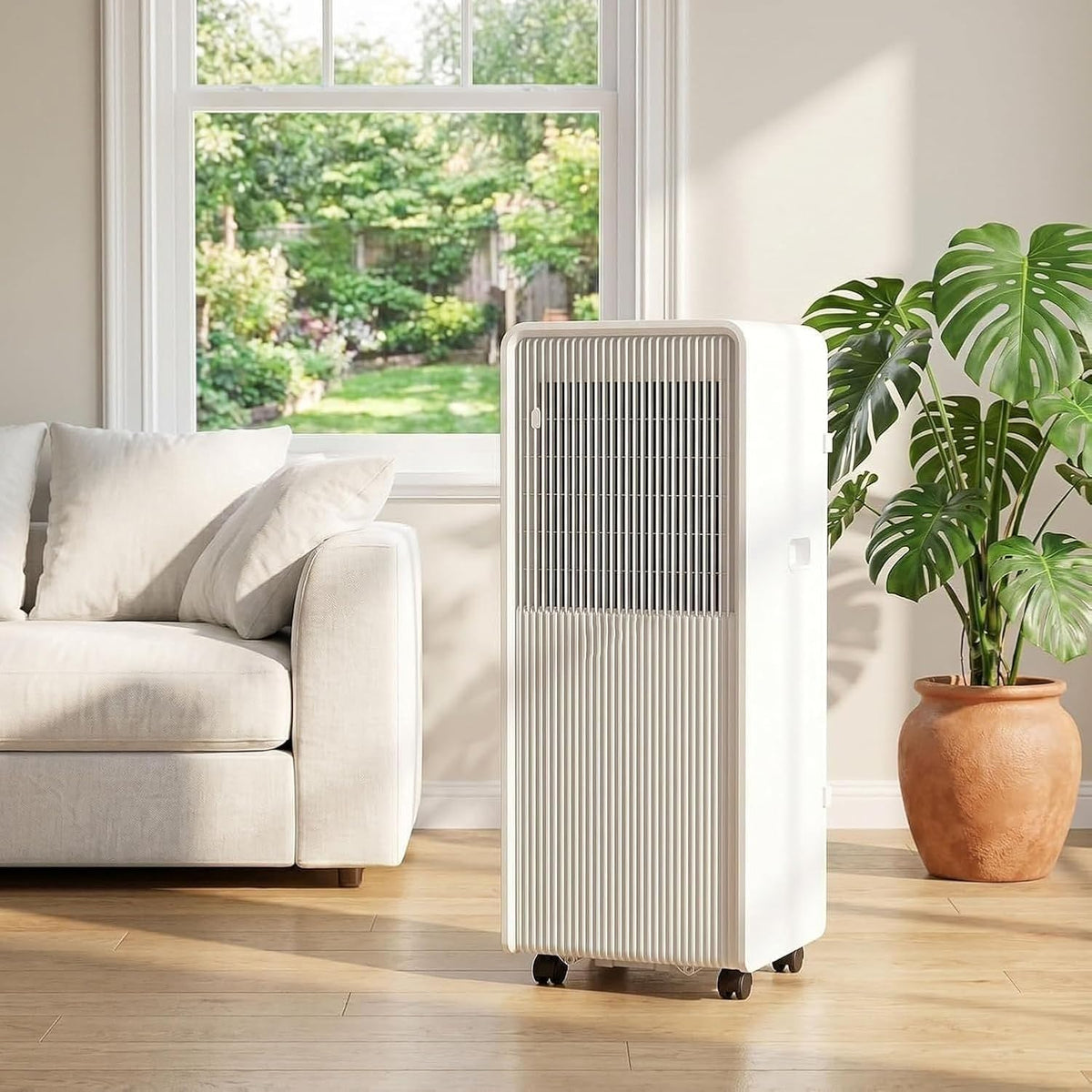 Climatiseur HUGGWRT 42m2, télécommande, 12000 BTU, Ventilateur Silencieux et Déshumidificateur avec Kit Fenêtre pour Maison Bureaux, 10000 Btu