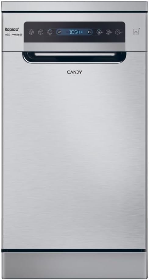 CANDY CF1C7SB1FX Lave-vaisselle, 45 cm, moteur Inverter, acier inoxydable, 11 couverts, encastrable