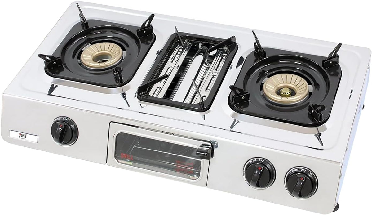 Mini-four, 0, 5 mm, réglable, acier inoxydable, NJ The right choice, 33 097 BTU, 30 cm, G-87, 9, 7 kW, 4, 1 kW, 2, 2 kW, 3, 4 kW, 3 brûleurs