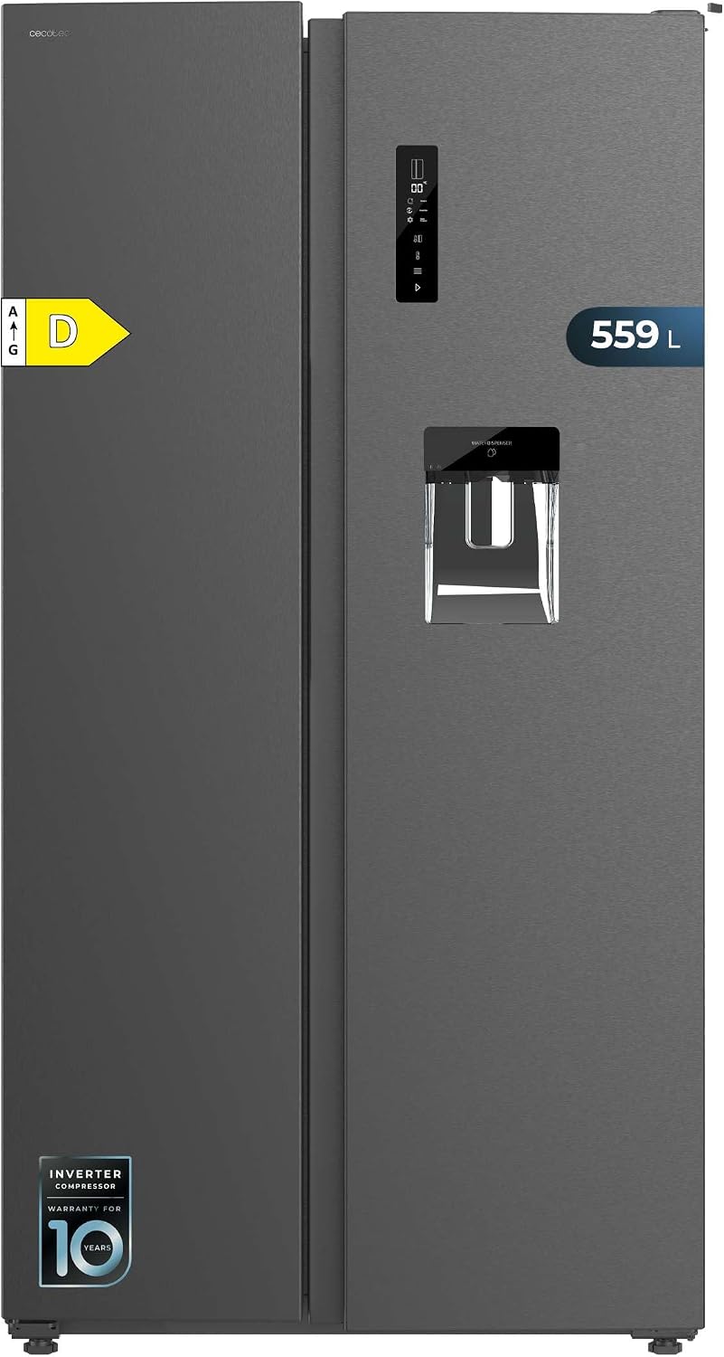 Réfrigérateur Cecotec, No Frost, 177 cm, 90 cm, No Frost Total, moteur Inverter, Classe D, Système Multi Air Flow, Moteur Inverter Plus