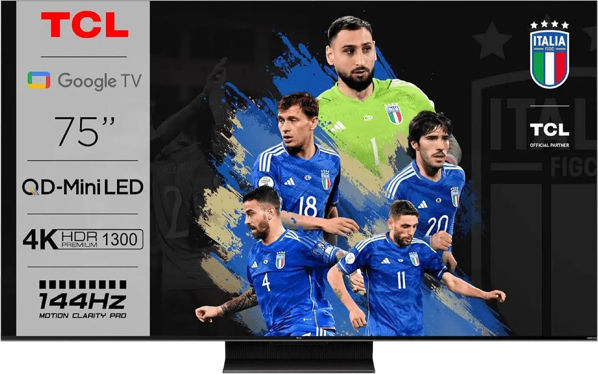 Téléviseur TCL 75C805, TV QLED Mini LED 75C805 190 cm 4K UHD Google TV Aluminium brossé, 75 pouces, 190, 5 cm, 74, 5 pouces, 189 cm, 15 W