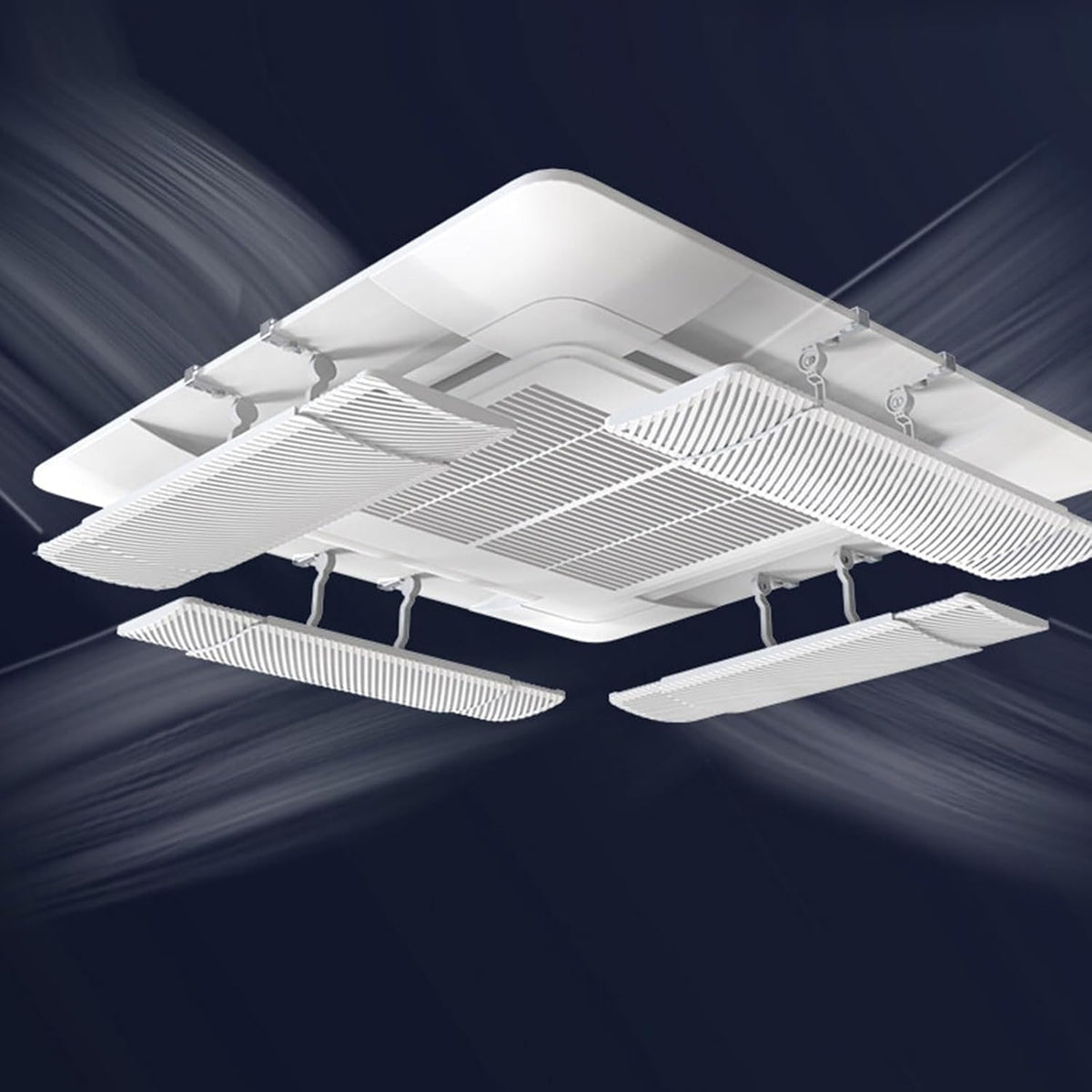 Climatiseur, ensemble de 4 pièces pour un confort amélioré, réglable de 50 à 73 cm, rotation à 180°, anti-vent direct, non parfumé