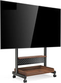 Support TV sur pied, éclairage LED, 85 Pouces, RUVOO, 400 × 600 mm, 100 mm, 400 mm, 85pouces, 1036mm, 1406mm, réglable, Support TV Avec Roulettes