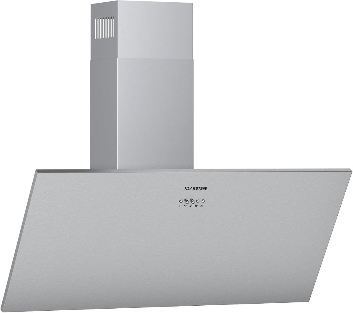 KLARSTEIN Hotte aspirante, 3 vitesses, éclairage LED, acier inoxydable, 67 dB, 90 cm, mode recyclage ou évacuation de l'air, 90cm